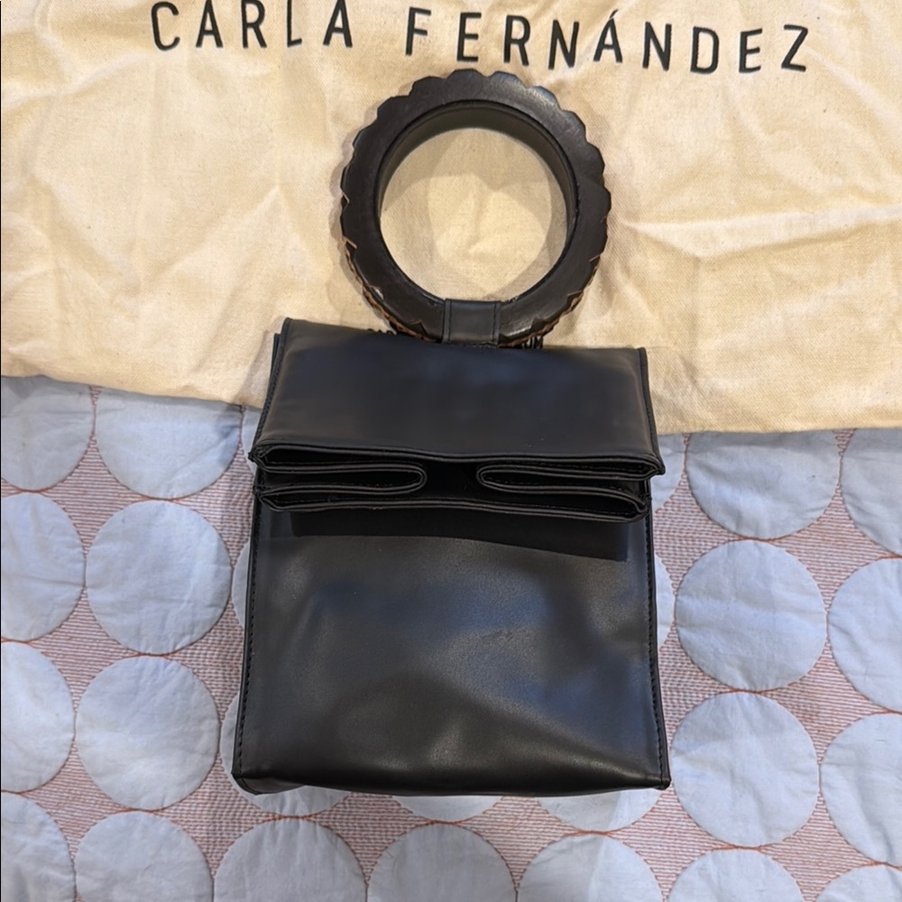 Carla Fernández Black Leather Handbag (Small)